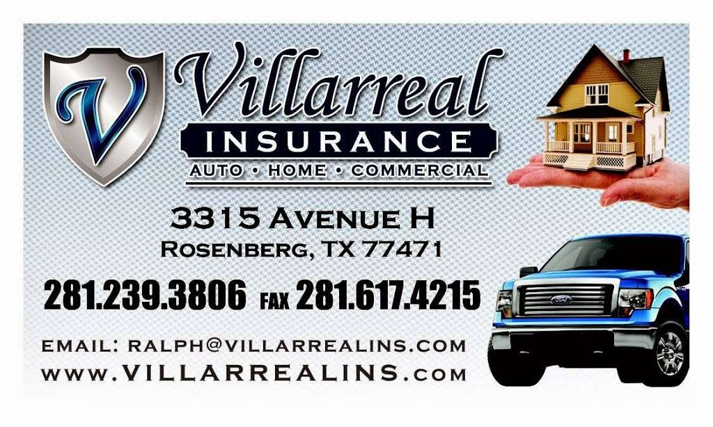 VILLARREAL INSURANCE AGENCY | 3315 Avenue H, Rosenberg, TX 77471 | Phone: (281) 239-3806