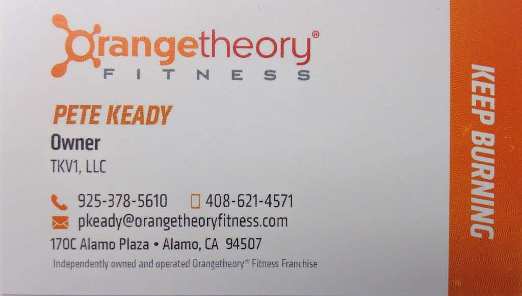 Orangetheory Fitness | 170 Alamo Plaza C, Alamo, CA 94507, USA | Phone: (925) 378-5610