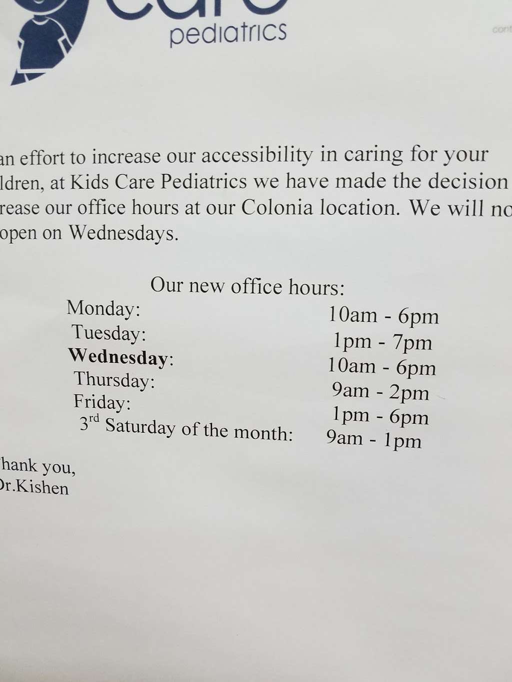 Kids Care Pediatrics: Dr Anita Kishen | 795 Inman Ave, Colonia, NJ 07067 | Phone: (732) 396-0700