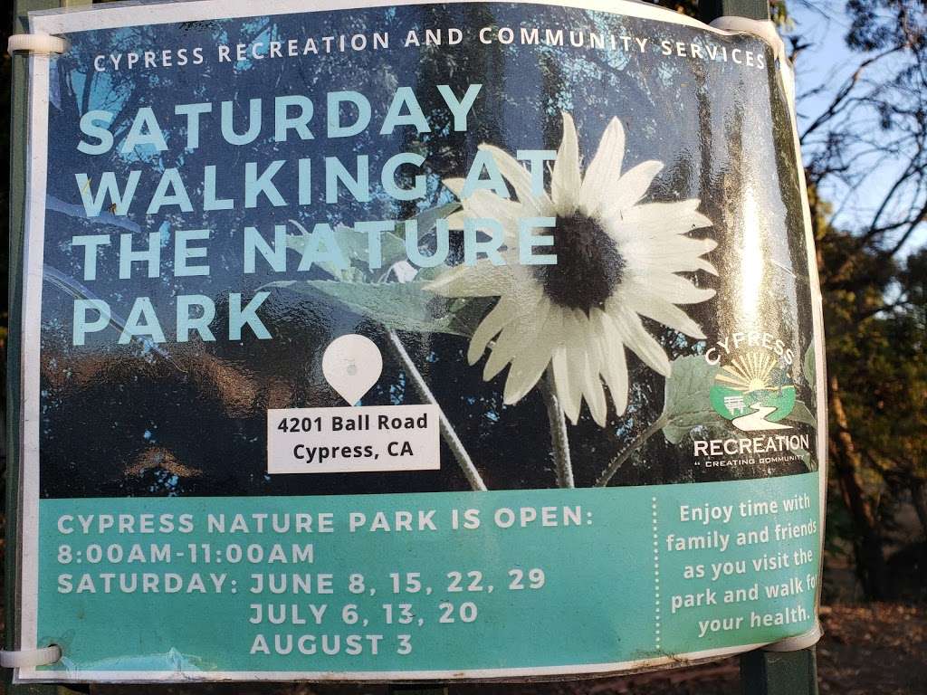 Nature Park | 4201 Ball Rd, Cypress, CA 90630, USA | Phone: (714) 229-6780