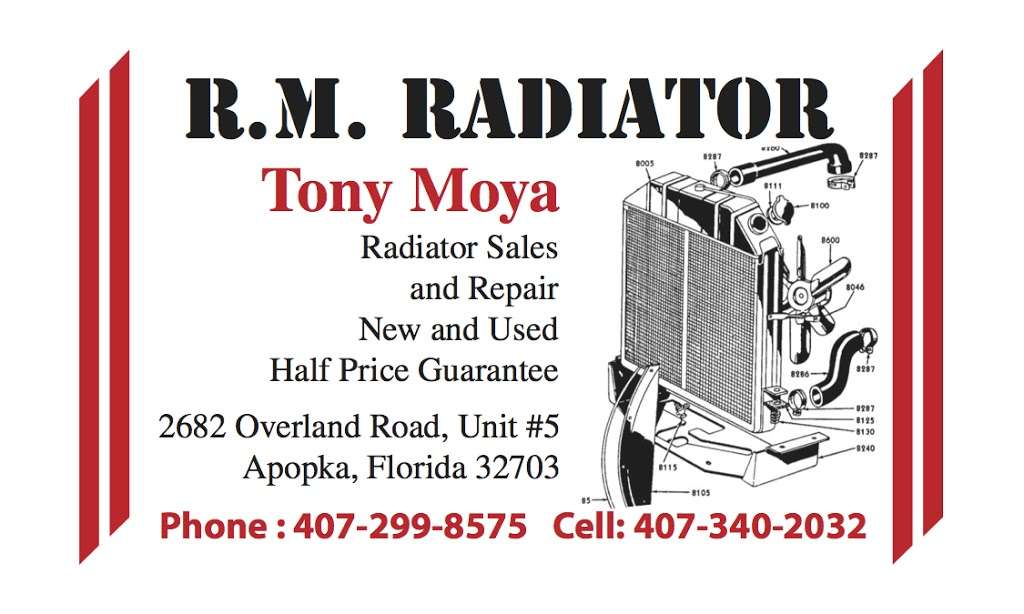 RM Radiator | 2682 Overland Rd # 5, Apopka, FL 32703, USA | Phone: (407) 299-8575