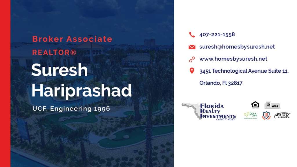 Suresh Hariprashad - Realtor in Avalon Park | 1969 S Alafaya Trail, Orlando, FL 32828 | Phone: (407) 221-1558