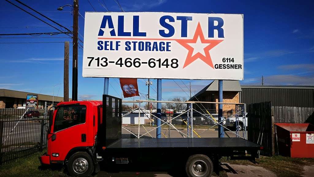 All Star Self Storage | 6114 Gessner Rd, Houston, TX 77041, USA | Phone: (713) 466-6148