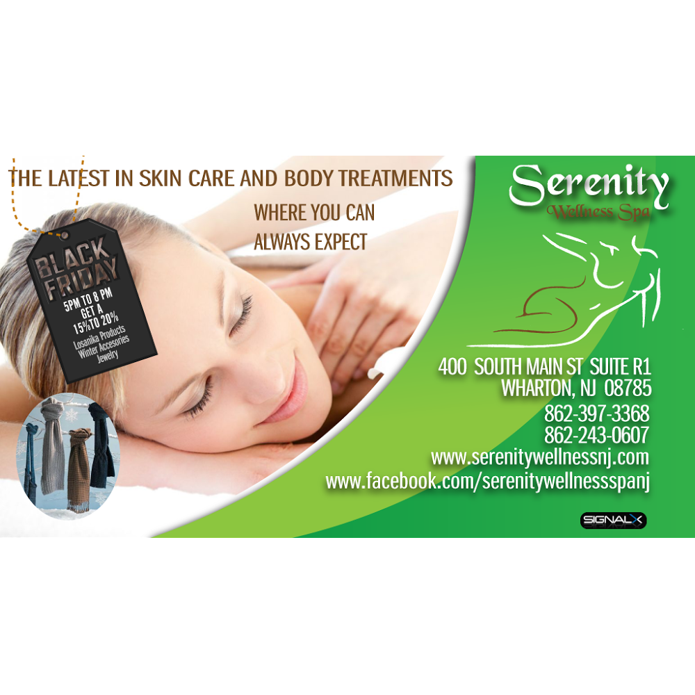 Serenity Spa & Salon | 400 S Main St, Wharton, NJ 07885, USA | Phone: (862) 397-3368