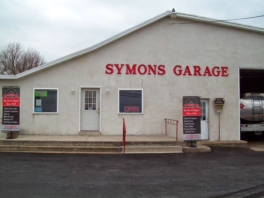 Symons Garage | 3170 Mauch Chunk Rd, Coplay, PA 18037, USA | Phone: (610) 799-3220