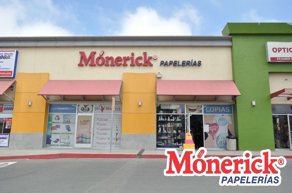 Mónerick Papelerias | Boulevard Agua Azul 7200 Col. Loma Bonita Norte, Plaza Comercial, Loma Bonita, 22180 Tijuana, B.C., Mexico | Phone: 664 700 6002