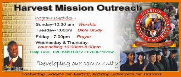 Harvest Mission Outreach | 61 Lilford Rd, Brixton, London SE5 9HY, UK | Phone: 07930 115152