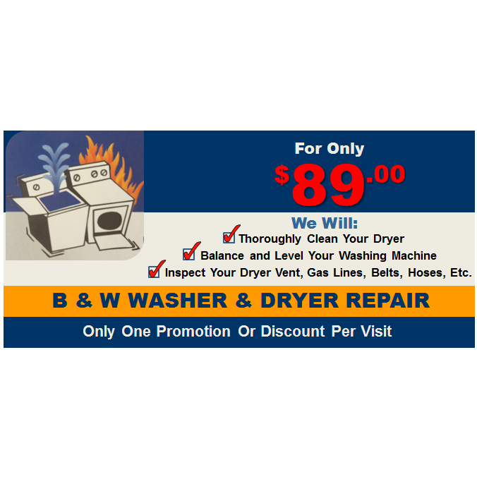 B & W Washer & Dryer Repair | 3213 Brandess Dr, Glenview, IL 60026 | Phone: (847) 272-0402