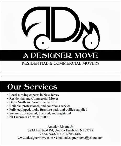 A Designer Move | 323 Fairfield Rd, Freehold, NJ 07728, USA | Phone: (732) 409-6600