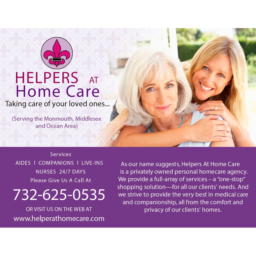 Helper At Home Care | 3 Caitlin Dr, Marlboro Township, NJ 07746, USA | Phone: (732) 625-0535