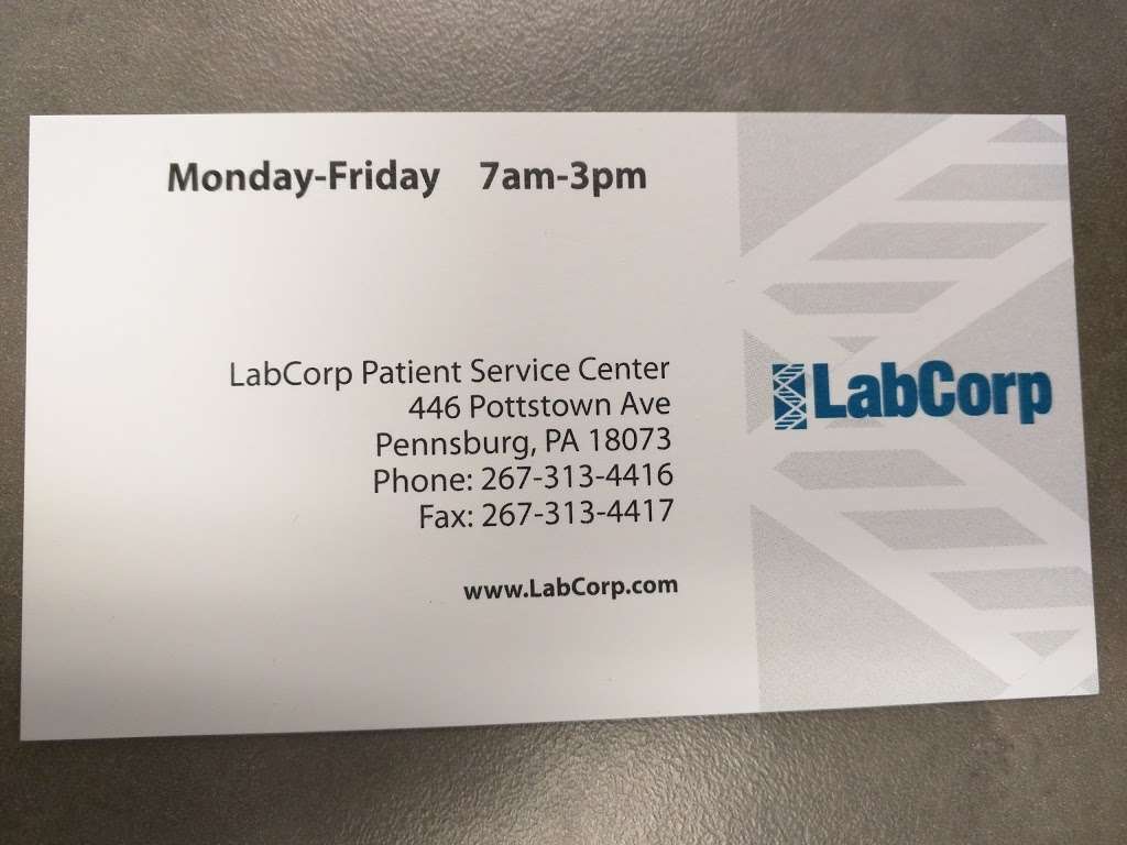 LabCorp | 446 Pottstown Ave, Pennsburg, PA 18073, USA | Phone: (267) 313-4416
