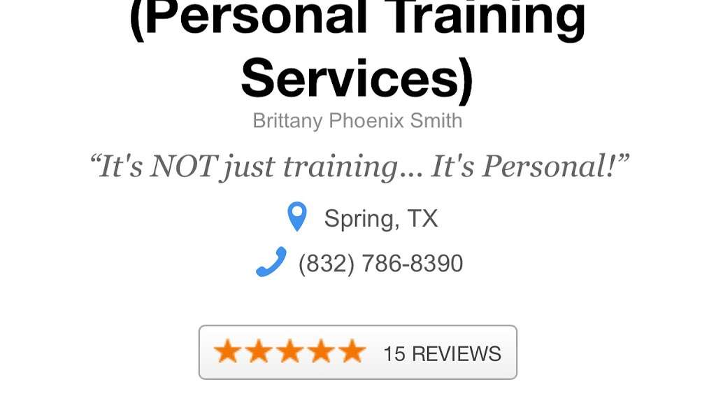 Phoenix The Trainer (P.T.T. Fitness) | 602 Pruitt Rd, Spring, TX 77380, USA | Phone: (832) 786-8390