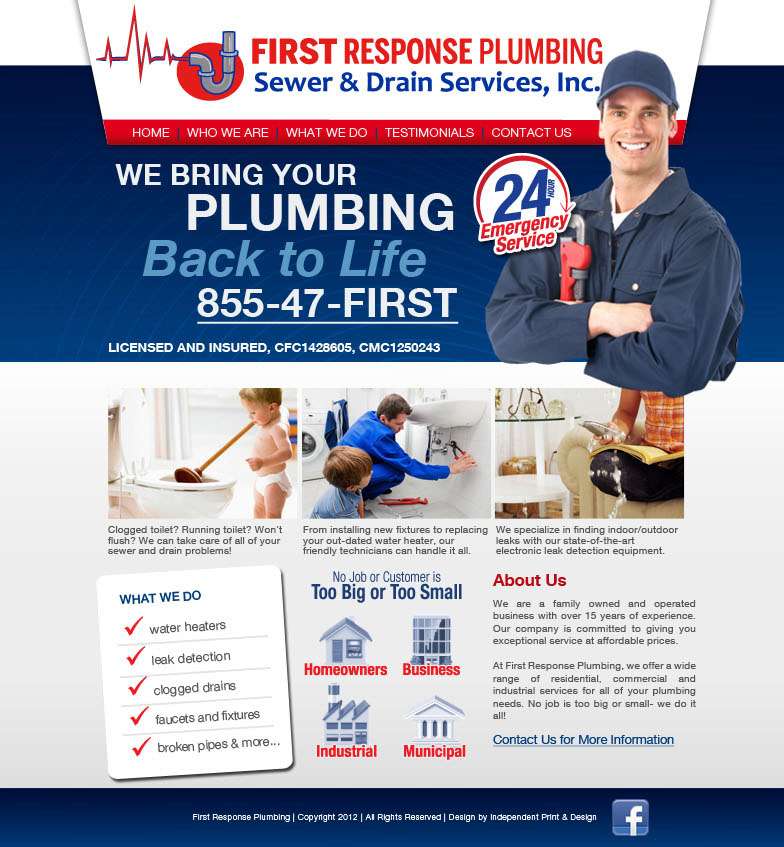 First Response Plumbing Sewer & Drain Services | 23257 FL-7 Suite 101, Boca Raton, FL 33428, USA | Phone: (561) 477-6161