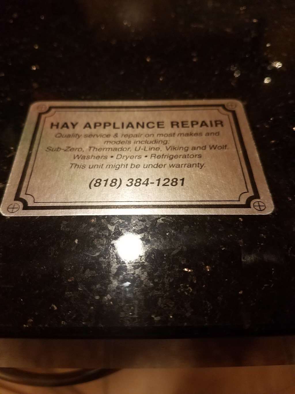 hay appliance repair | 17423 Runnymede St, Van Nuys, CA 91406, USA | Phone: (818) 384-1281