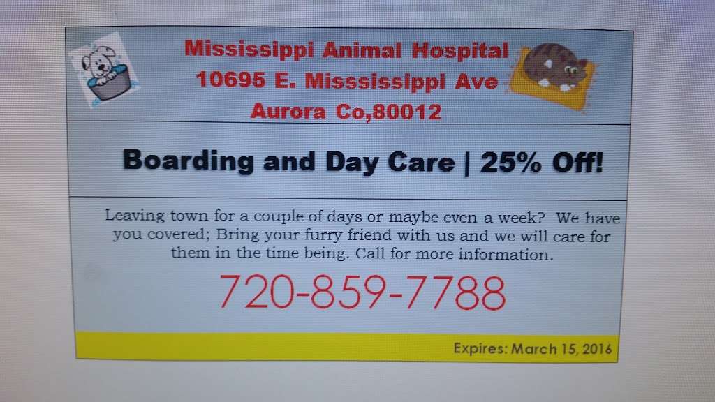 Pets R Us (formerly known as Mississippi Animal Hospital) | 10695 E Mississippi Ave, Aurora, CO 80012, USA | Phone: (720) 859-7788