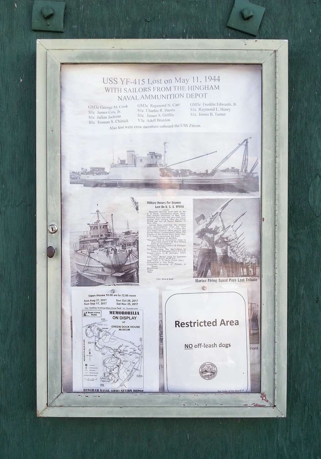 USS YF-415 Memorial | Bare Cove Park Dr, Hingham, MA 02043, USA