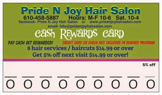 Pride N Joy Hair Salon | 101 Fellowship Rd, Chester Springs, PA 19425, USA | Phone: (610) 458-5887