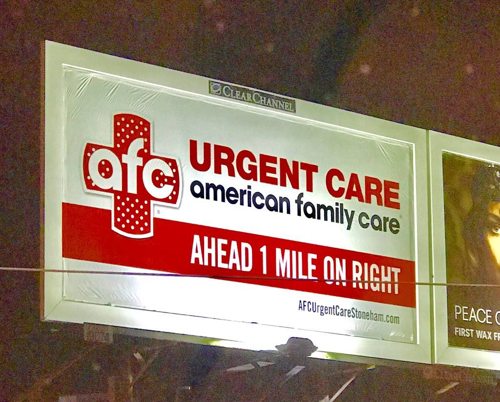 AFC Urgent Care Stoneham | 16 Main St, Stoneham, MA 02180, USA | Phone: (781) 279-4000