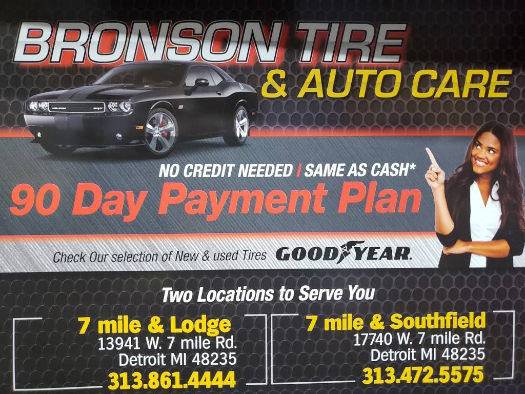 Bronson Tire & Auto Services | 13941 W Seven Mile Rd, Detroit, MI 48235, USA | Phone: (313) 861-4444