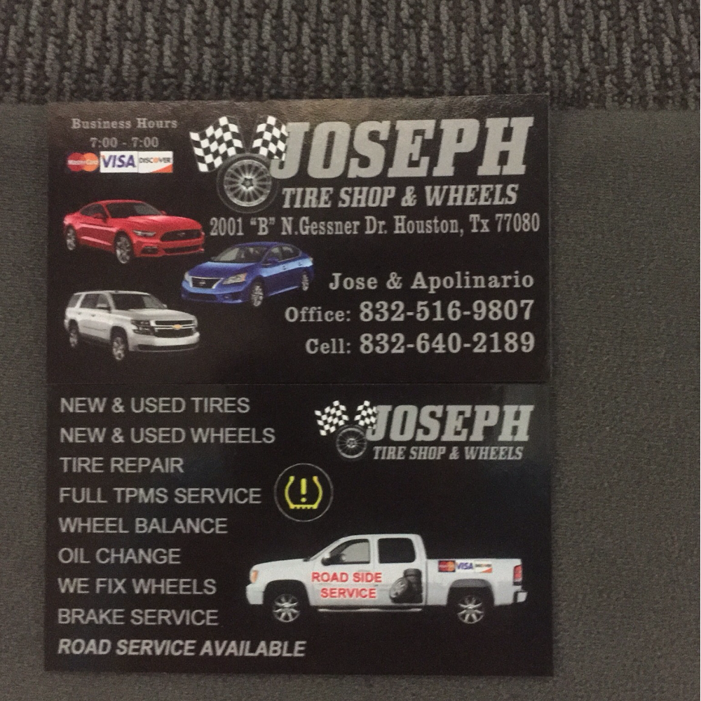 Joseph Tire Shop | N., 2001 Gessner Rd, Houston, TX 77080, USA | Phone: (832) 516-9807