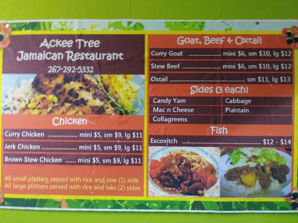 Ackee Tree Jamaican Restaurant | 6631 Woodland Ave, Philadelphia, PA 19142, USA | Phone: (267) 292-5332