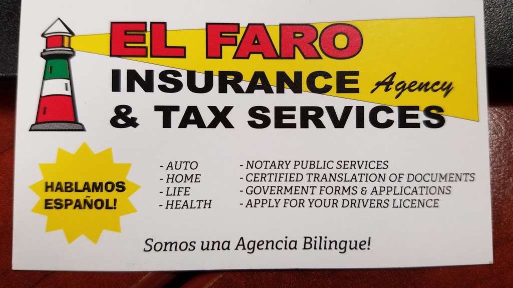 El Faro Insurance Agency & Tax Services | 601 W Lake St #D, Addison, IL 60101, USA | Phone: (331) 979-2199