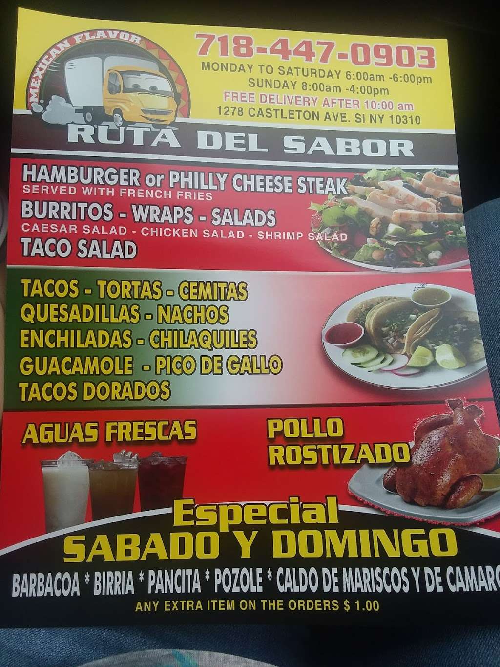 Ruta Del Sabor & Bakery INC. | 1278 Castleton Ave, Staten Island, NY 10310, USA | Phone: (718) 447-0903