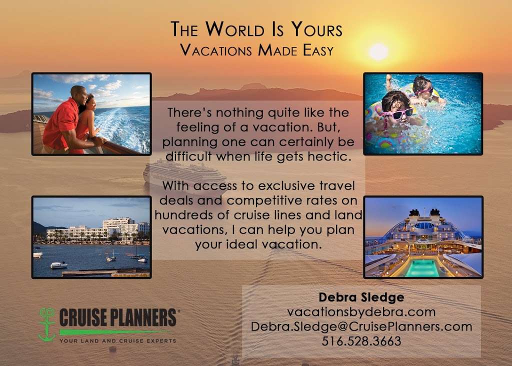 Cruise Planners - Debra Sledge | 418-456 Herricks Rd, Mineola, NY 11501, USA | Phone: (516) 528-3663