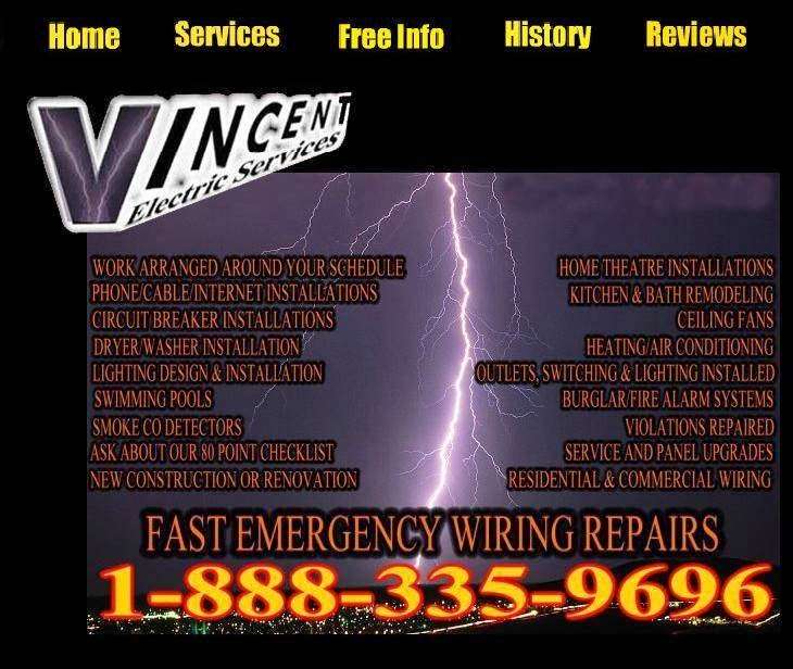 Vincent Electrical Services | 9 Applewood Rd, Norfolk, MA 02056 | Phone: (888) 335-9696