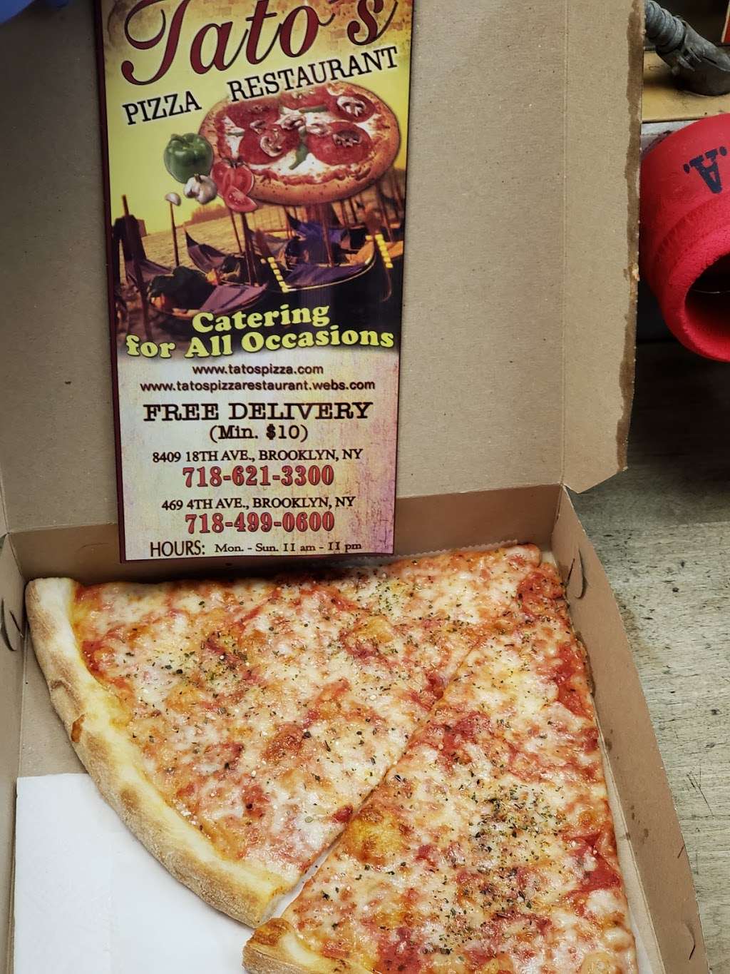 Tatos Pizza | 2910, 8409 18th Ave, Brooklyn, NY 11214, USA | Phone: (718) 621-3300