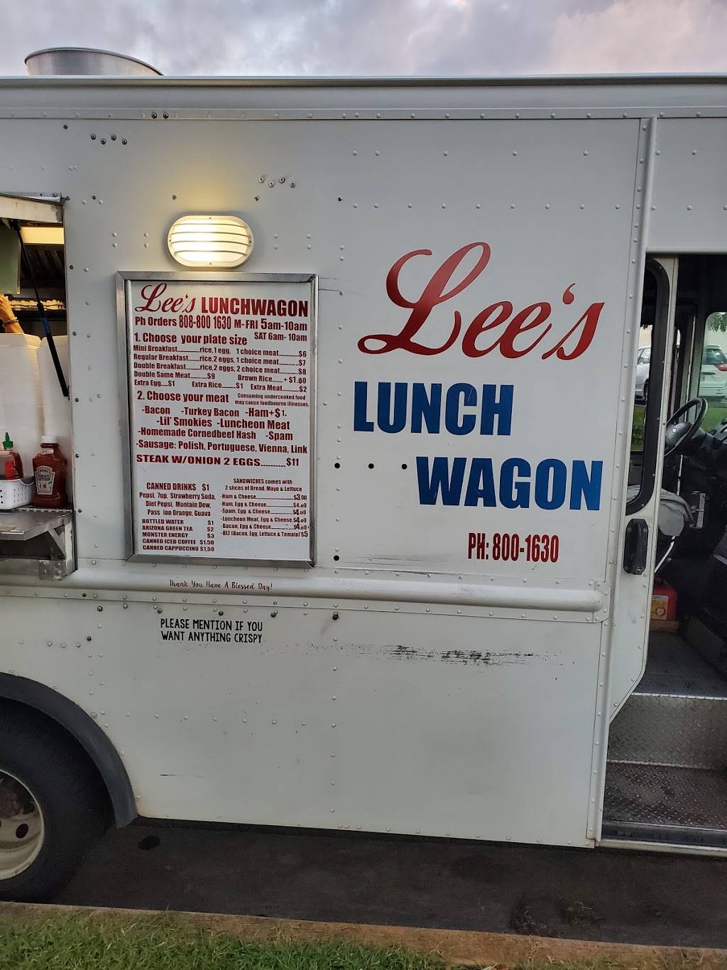 Lees Lunch Wagon | Moaniani St + Ka Uka Bl, Waipahu, HI 96797, USA | Phone: (808) 800-1630
