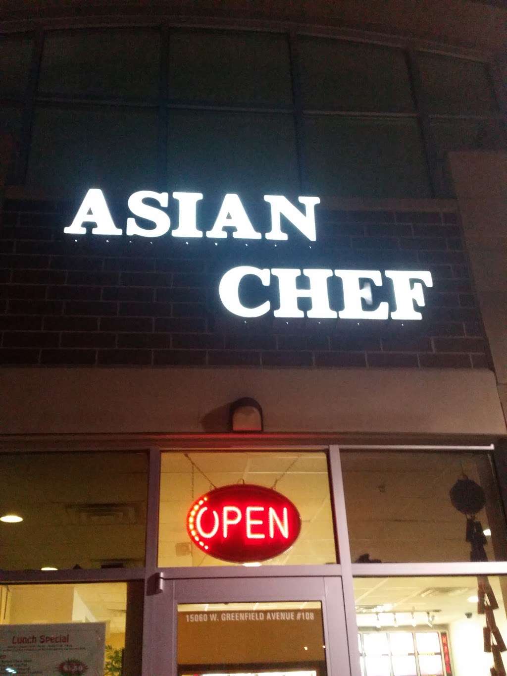 Asian Chef | 15060 W Greenfield Ave, Brookfield, WI 53005, USA | Phone: (262) 780-0088