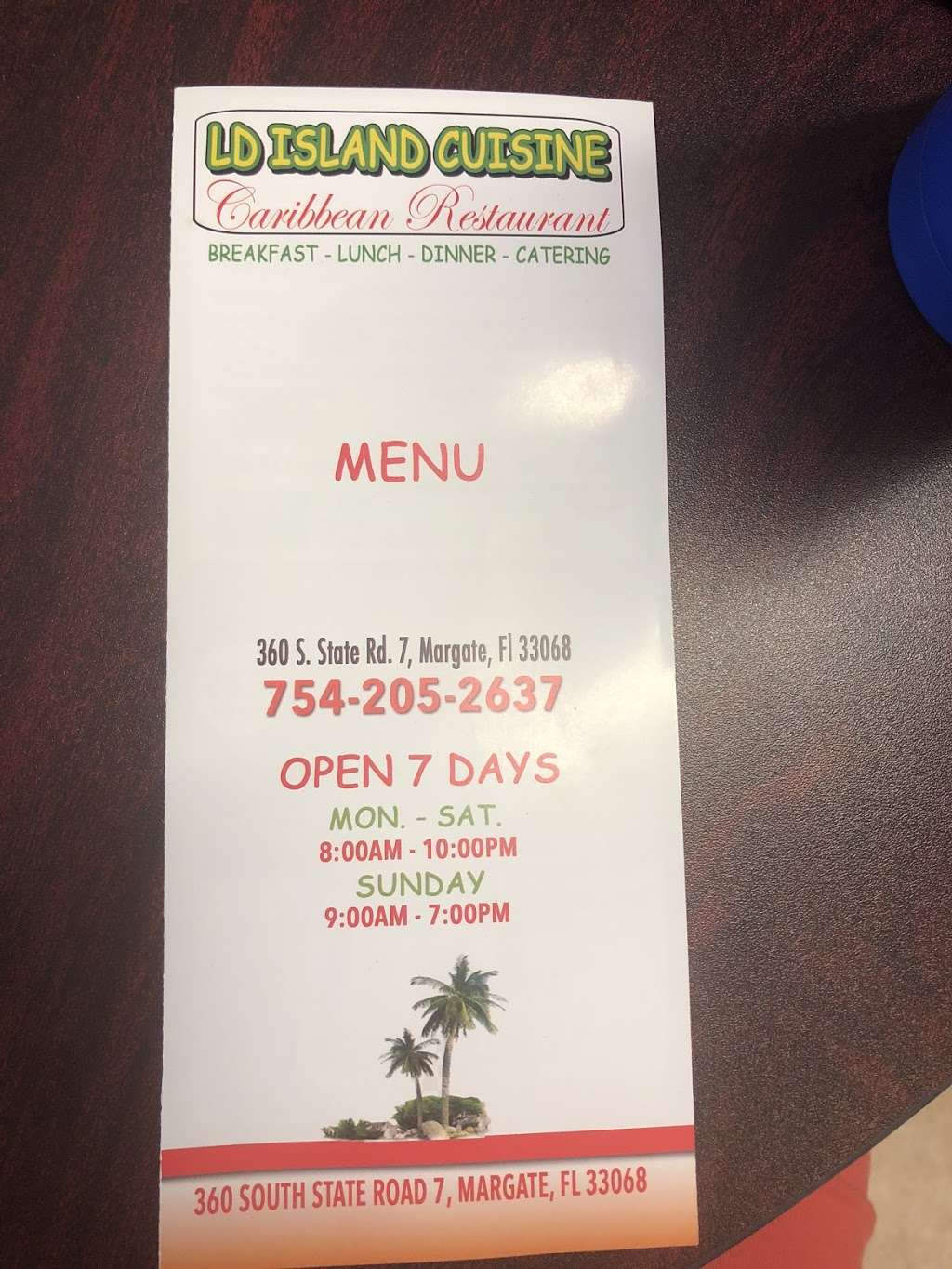 LD Island Cuisine | 360 South State Road 7, Margate, FL 33068, USA | Phone: (754) 205-2637