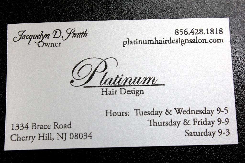 Platinum Hair Design | 1334 Brace Rd, Cherry Hill, NJ 08034, USA | Phone: (856) 428-1818