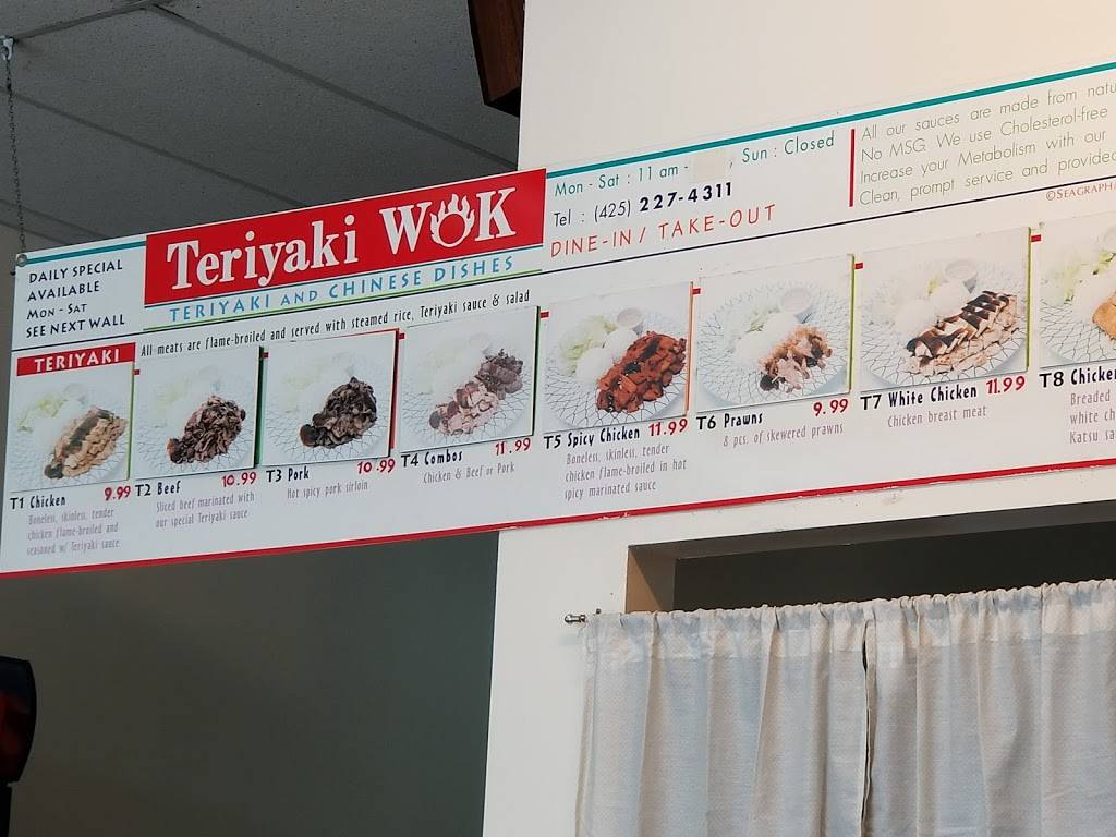 Teriyaki Wok | 1717 NE 44th St D, Renton, WA 98056, USA | Phone: (425) 227-4311