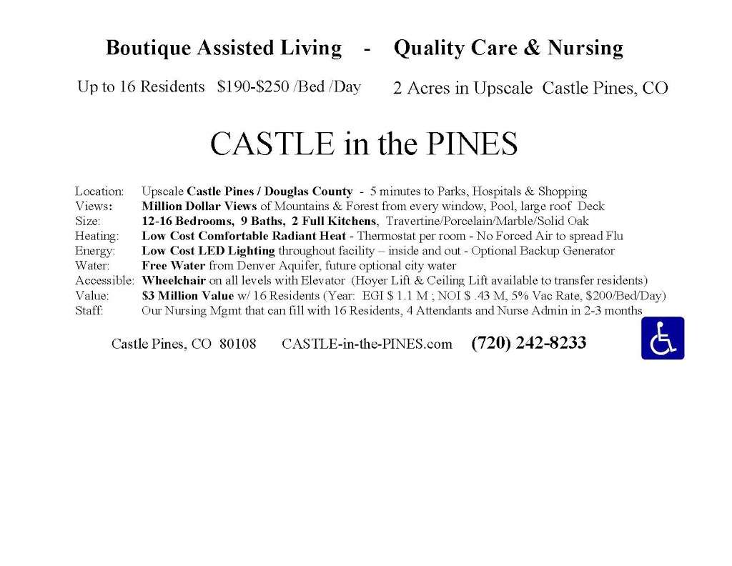 CASTLE in the PINES Retreat | 5380 Lariat Dr, Castle Pines, CO 80108 | Phone: (720) 242-8233