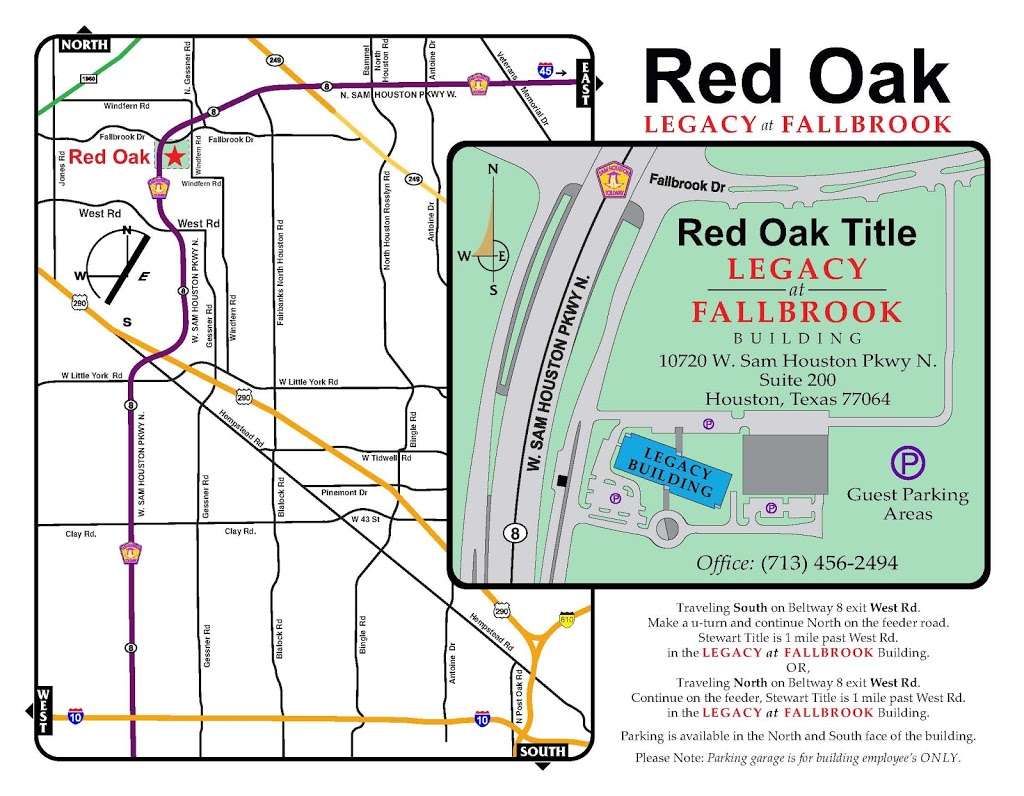 Red Oak Title | 10720 West Sam Houston Pkwy N #200, Houston, TX 77064 | Phone: (713) 625-4129