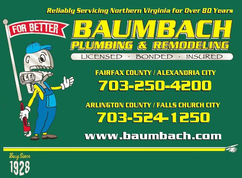 Baumbach Plumbing & Remodeling | 11608 Fairfax Station Rd, Fairfax Station, VA 22039, United States | Phone: (703) 250-4200