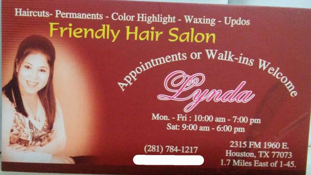 Friendly Hair Salon | 2492 FM 1960 Road E Within Golden Scissors, Please Call For Appointment, Houston, TX 77073, USA | Phone: (281) 784-1217
