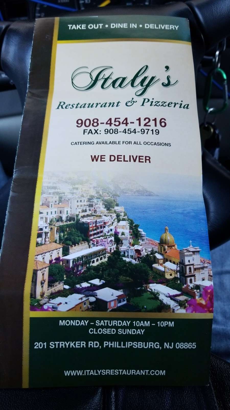 Italys Restaurant & Pizzeria | 201 Strykers Rd Ste 18, Phillipsburg, NJ 08865 | Phone: (908) 454-1216