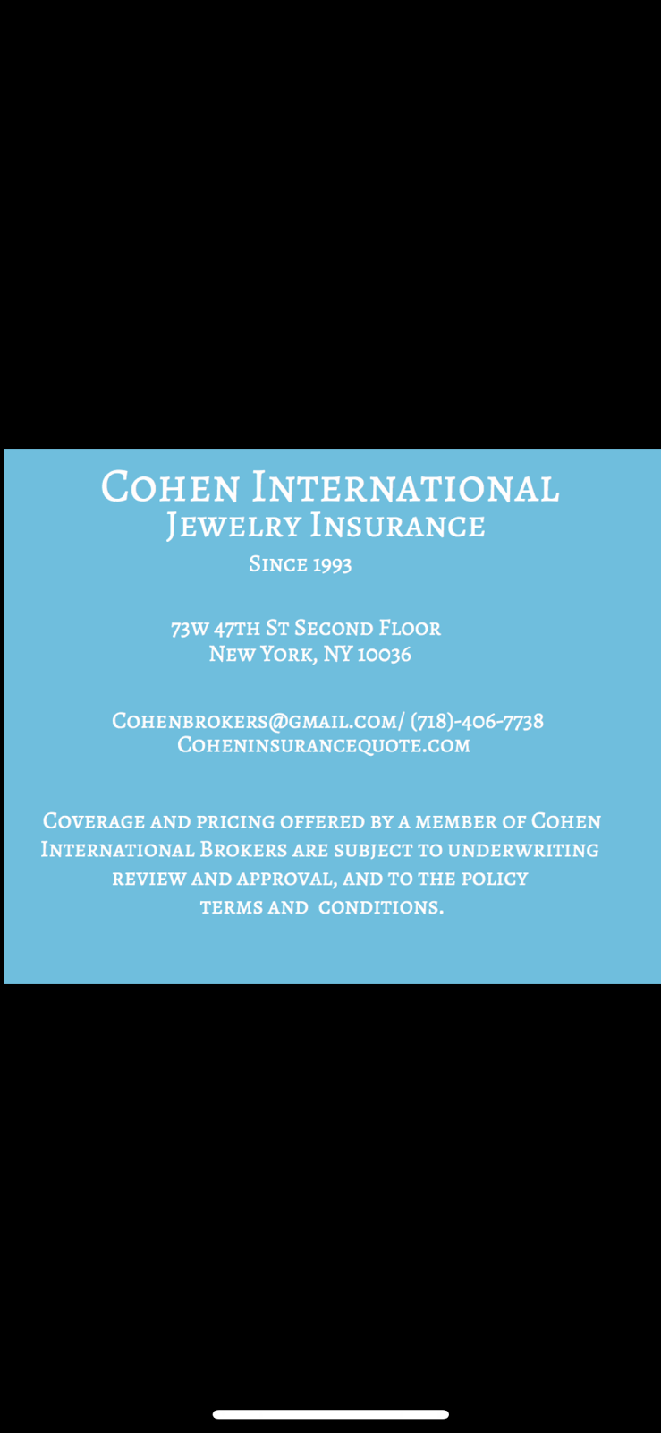 Cohen Jewelry Insurance | 144-50 76th Rd, Flushing, NY 11367, USA | Phone: (718) 406-7738