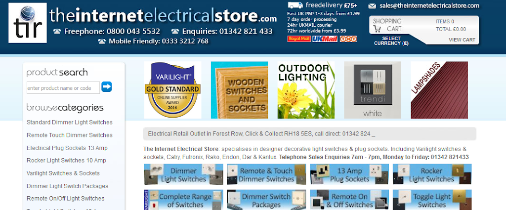 The Internet Electrical Store | 12, Riverview Business Park Station Road, Forest Row RH18 5FS, UK | Phone: 01342 821433