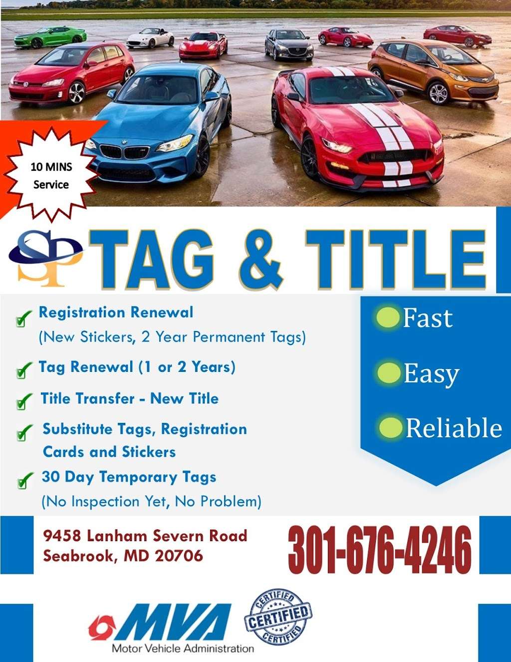 SP Tag and Title Services | Food Lion, 12761 Laurel Bowie Rd, Laurel, MD 20708, USA | Phone: (301) 676-4246