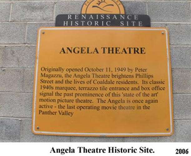 Angela Triplex Theatre | 113 E Phillips St, Coaldale, PA 18218, USA | Phone: (570) 645-6204