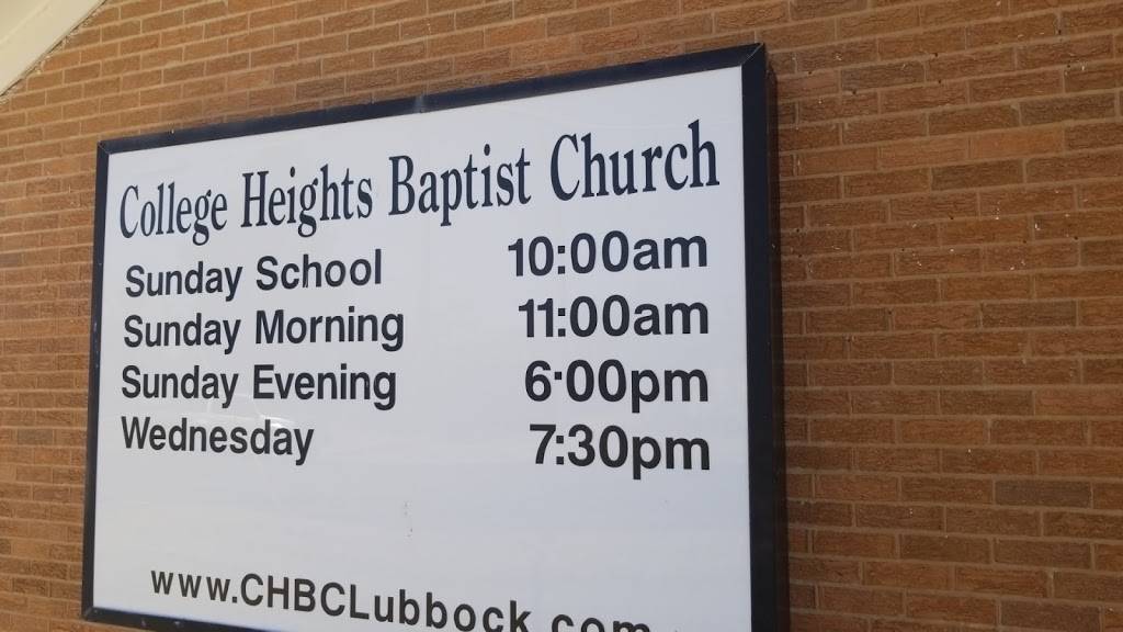College Heights Baptist Church | 4601 39th St, Lubbock, TX 79414, USA | Phone: (806) 438-4856