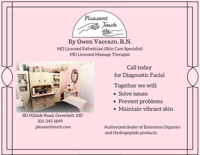 Pleasant Touch Skincare | Hillside Rd, Greenbelt, MD 20770, USA | Phone: (301) 345-1849