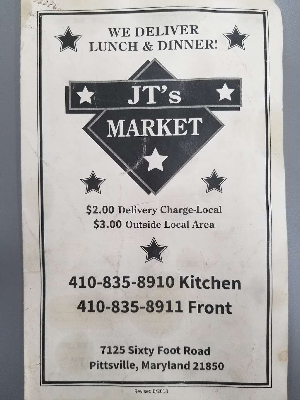 J Ts Market | 7125 Sixty Foot Rd, Pittsville, MD 21850, USA | Phone: (410) 835-8910