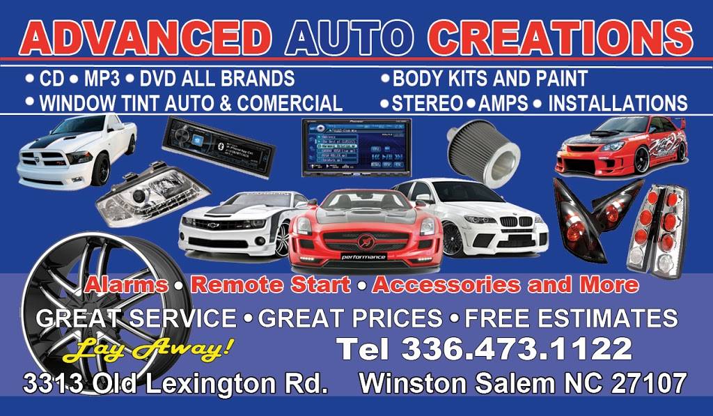 Advanced Auto Creations | 3313 Old Lexington Rd, Winston-Salem, NC 27107, USA | Phone: (336) 473-1122