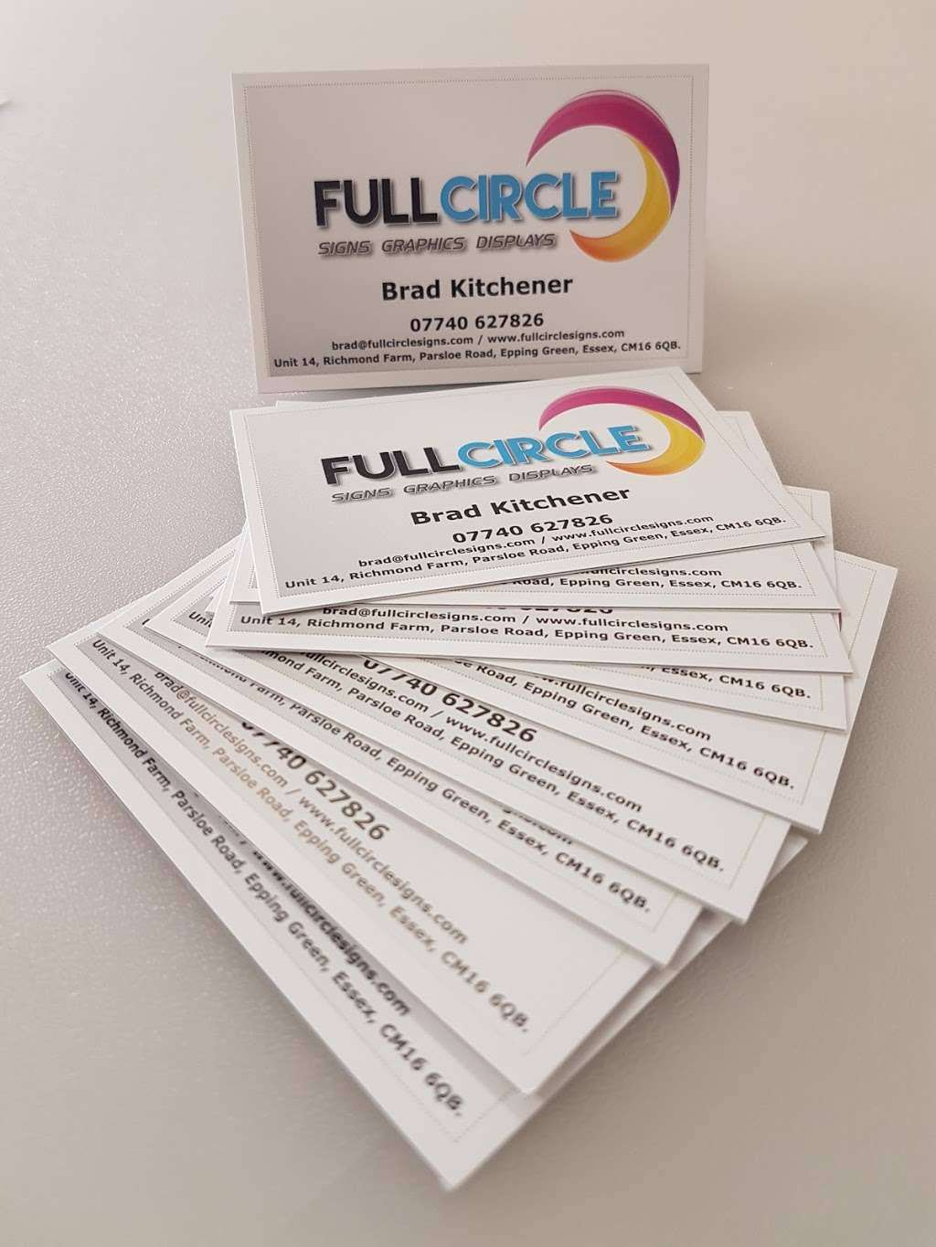 FullCircle Signs & Graphics | Unit 14, Richmond Farm, Parsloe Rd, Epping Green, Epping CM16 6QB, UK | Phone: 01279 927000