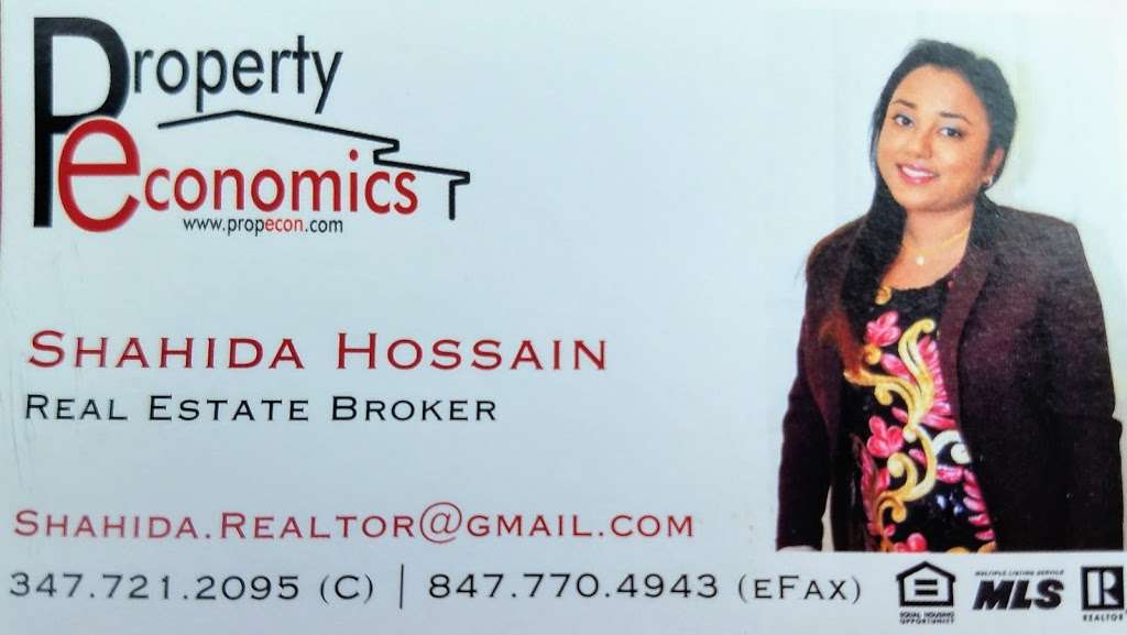 Real Estate Agent- Shahida Hossain, Property Economics | 2359 Crabapple Ct, Aurora, IL 60503 | Phone: (347) 721-2095